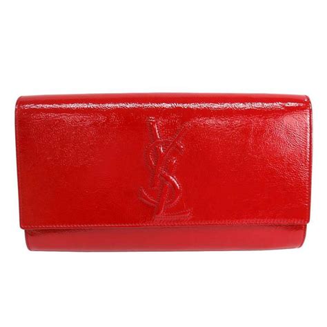 yves saint laurent clutch bag red